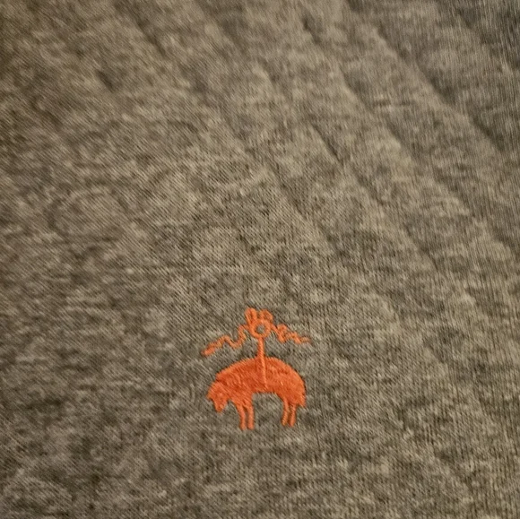 Brooks Brothers Men’s Quarter Zip Quilted Sweater Blue Orange Pullover Sz Large - Picture 3 of 5